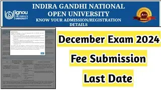 Ignou December Exam 2024 Form Fill Up Procedure | Mister Ignou #ignou #dec #tee #form