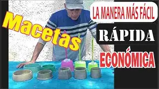 la manera más fácil de hacer macetas de cemento #diy #amazing #concrete