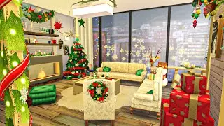 Boho Christmas Apartment 🎄| STOP MOTION build | The Sims 4 | Cozy Interior | Holiday Collab
