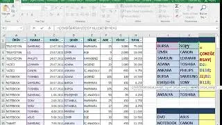 excel eğersay çokeğersay kullanımı