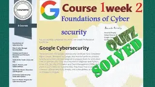 Answers | Foundations of Cyber security| course 1 week 2|solved|Google Cyber Security| Coursera