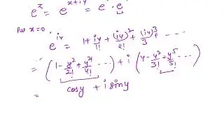 Complex Exponential Function II Exponential Function of Complex Variable II Euler Formula