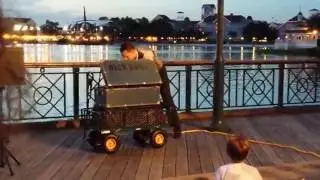 Magician Guessing Word at Disney World BoardWalk