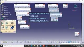 PART 1- SKETCHER PROFILE TOOL BAR-Profile,line,circle,rectangle,point,ellipse,spline