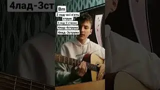 Акорд Bm на гітарі як грати