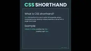 Learn CSS Shorthand in 22 Seconds.