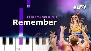Remember - Becky Hill, David Guetta  ~ EASY PIANO TUTORIAL