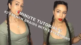 1 MINUTE TUTORIAL - FRENCH BRAIDS! | JASMINE MIA