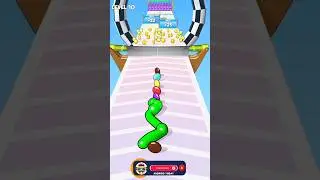 Worm Run 3D Game in MAX LEVEL ( Level - 10 ) #shorts #gaming #wormrun