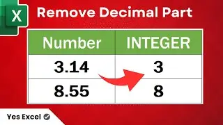 Remove Decimal Value From a Number in Excel