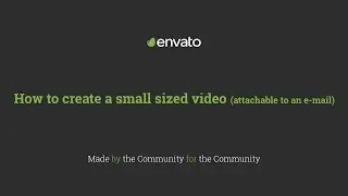 How to create a small sized video in After Effects with Media Encoder (H264)