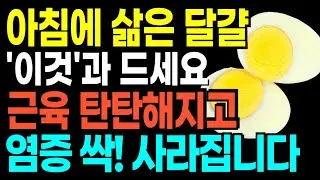 달걀을 매일 아침 이것과 먹었더니 몸안 염증이 싹 사라졌습니다! 삶은 달걀과 함께 먹으면 독이 되는 최악의 음식 네가지. 근육 튼튼해집니다. 계란. 치매예방. 혈당관리