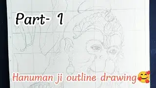 How To Draw Hanuman ji || Lord Hanuman Drawing part- 1 (outline tutorial) 🙏🌸