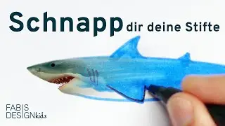 Wie malt man einen Hai? Einfaches Zeichnen für Kinder | Schritt-für-Schritt-Anleitung