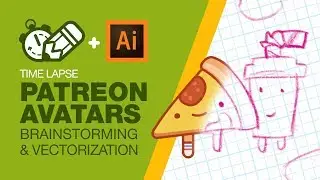Timelapse Tuesday: Patreon Avatars, Procreate & Adobe Illustrator