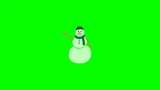 FREE Waving SNOWMAN Green Screen effects / Chroma key (HD)