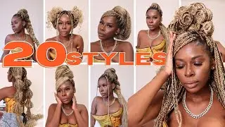 20 WAYS TO STYLE BOX BRAIDS / birthday hairstyles + Pinterest inspired + trendy + back to school