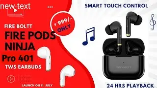 Fire Boltt Ninja Pro (401) True Wireless Earbuds(white) Unboxing | fire boltt ninja pro 401 earphone