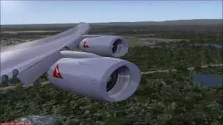 FSX Landing at Steward International - PMDG 747-8i Qantas