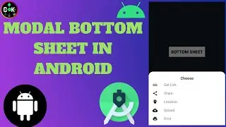 Modal Bottom sheet in Android|| Bottom sheet dialog in Android with java-#22