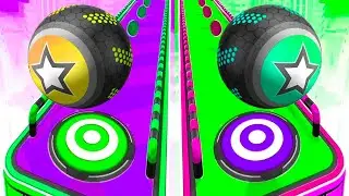 Going Balls Reverse: STAR BALL Gameplay! Color Portal Race
