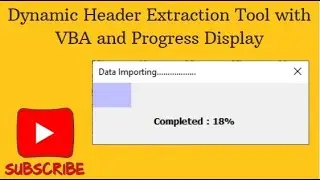 Dynamic Header Extraction Tool with VBA and Progress Display. #Excel #VBA and #SQL