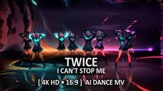 TWICE - 'I Can’t Stop Me' AI Dance Performance MV ( Neon Energy Wave Concept - Generative AI )[트와이스]