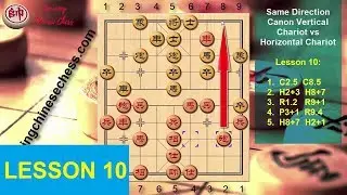 Chinese Chess Strategy LESSON 10: Same Direction Canon Vertical Chariot vs Horizontal Chariot