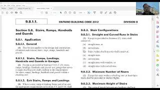 The Ontario Building Code (OBC) on Stairs ramps handrails and guards
