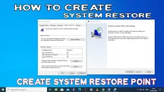 how to create a system restore point in windows 10 