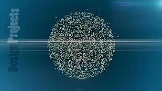 Abstract animation of cryptocurrency cardano on blue background
