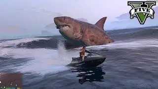 GTA V - Megalodon bodyguards - Maneater script mod