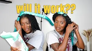 trying heatless curls for the first time on my microlocs