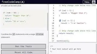 Introducing ELSE statements - freeCodeCamp | Video 71 | Basic JavaScript