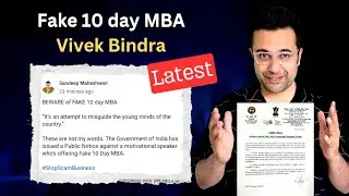 FAKE 10 DAY MBA VIVEK BINDRA | भारत सरकार का नोटिस जारी 😱 | Sandeep Maheshwari Latest Community Post