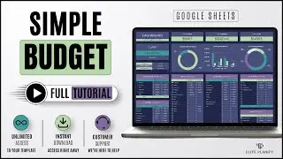 Simple Budget Template Google Sheets Tutorial (Dark Mode) | How to Use (Simple & ADHD-Friendly)