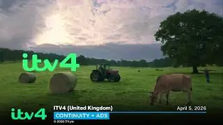 ITV4 (UK) continuity + ads | April 5, 2026