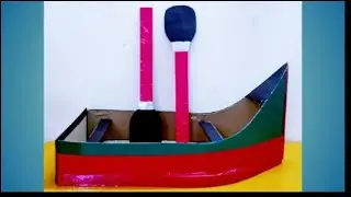 How to make DIY card board 🚣boat and stick🚣 #DIYcardboardboat#tlm#ennumezluthum#boat#cardboard#craft