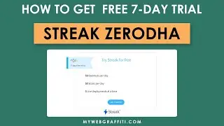 How to get a free 7-day trial for Streak Zerodha? Updated | Get 50 Backtests, 50 Scans and 5 Deploy