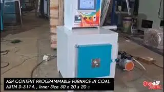 ❄️ASH CONTENT PROGRAMMABLE FURNACE IN COAL  ASTM D 3174 ,     Inner Size 30 x 20 x 20 cm ❄️
