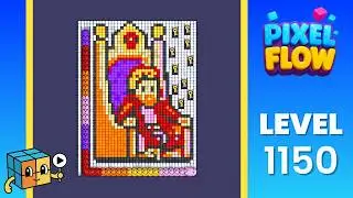 Pixel Flow Level 1150 (Very Hard) Walkthrough Solution - The king sits on the throne.