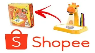 BRINQUEDO INFANTIL EDUCATIVO: Projeção de Desenho de Mesa | Unboxing Shopee