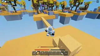 Winning against a hacker. (Roblox Bedwars)