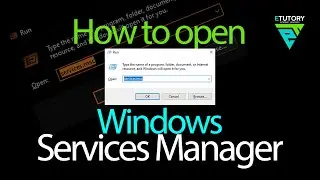 How to open Windows Services Manager | Shortcut