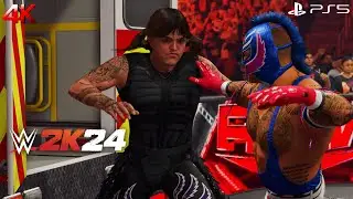 WWE 2K24 - Rey Mysterio vs Domink Mysterio Ambulance Match (Legend Difficulty) (4K)