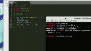 C program for Fahrenheit to Celsius conversion