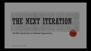 CS 3540: The Next Iteration
