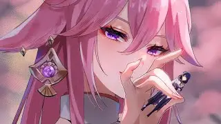 Как я получила яэ мико💫💕|мой сет артефактов на неё и оружие