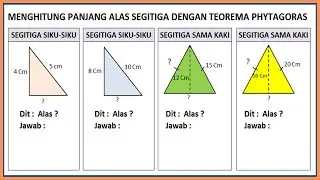 cara mencari alas segitiga dengan rumus pythagoras | rumus pythagoras untuk mencari alas segitiga