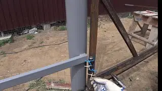 How to weld gate hinges to a round post